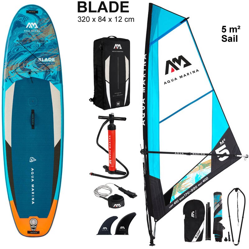 AQUA MARINA BLADE inflatable 320*84*12CM  stand up paddle board sailboard