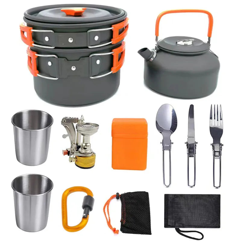 Outdoor Aluminum Lightweight Equipment Camping Cookware Kit