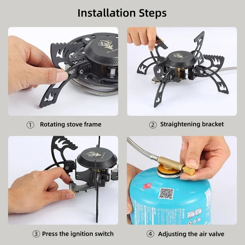 Firepower Portable Gas Burner Foldable Outdoor Gas Camping Hiking Stove