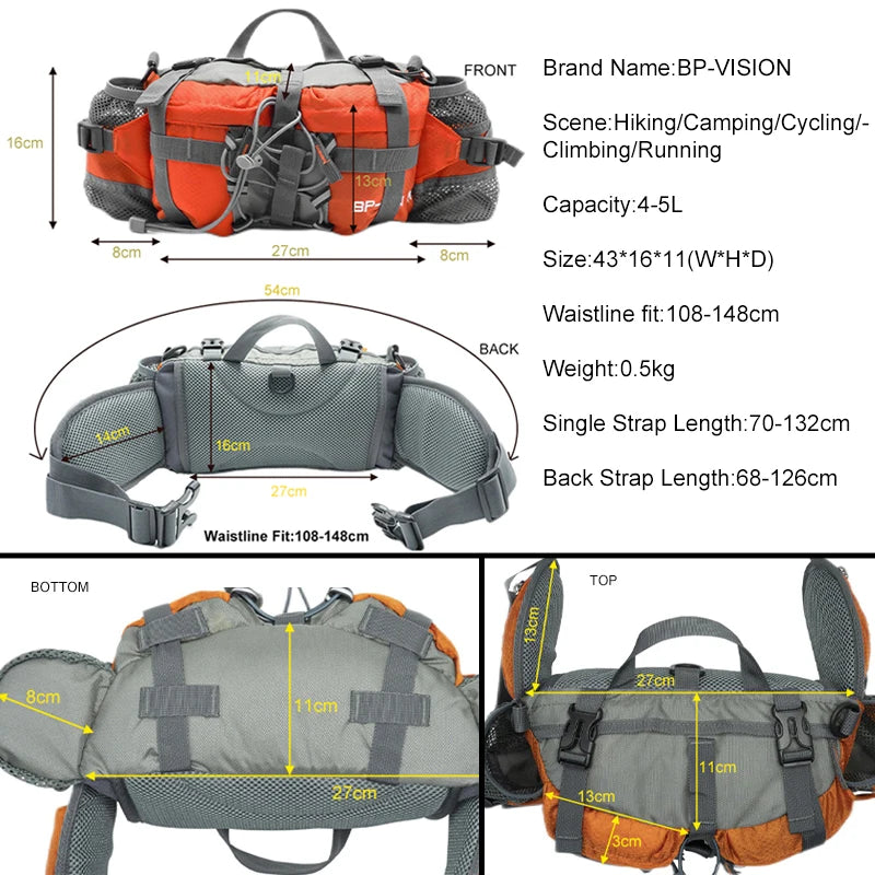 Waterproof Mountain Sports Cycling Camping Waist Bag