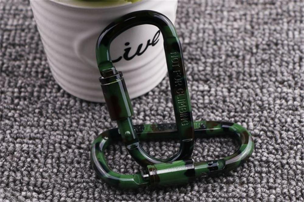 Multi Survival Gear Travel Hiking Climbing Aluminum Alloy Locking Clasp Type D Carabiner