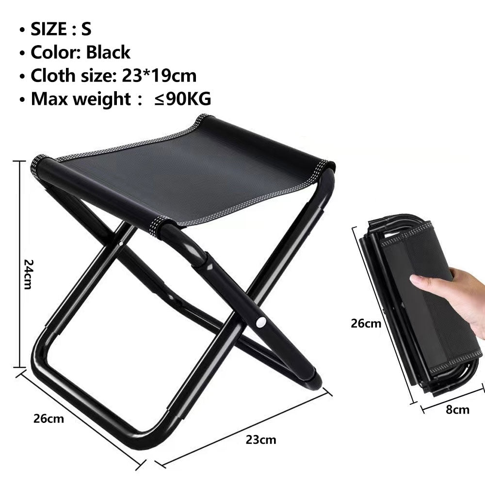 Outdoor Portable Folding Aluminum Backpackable Hiking and Camping Stool