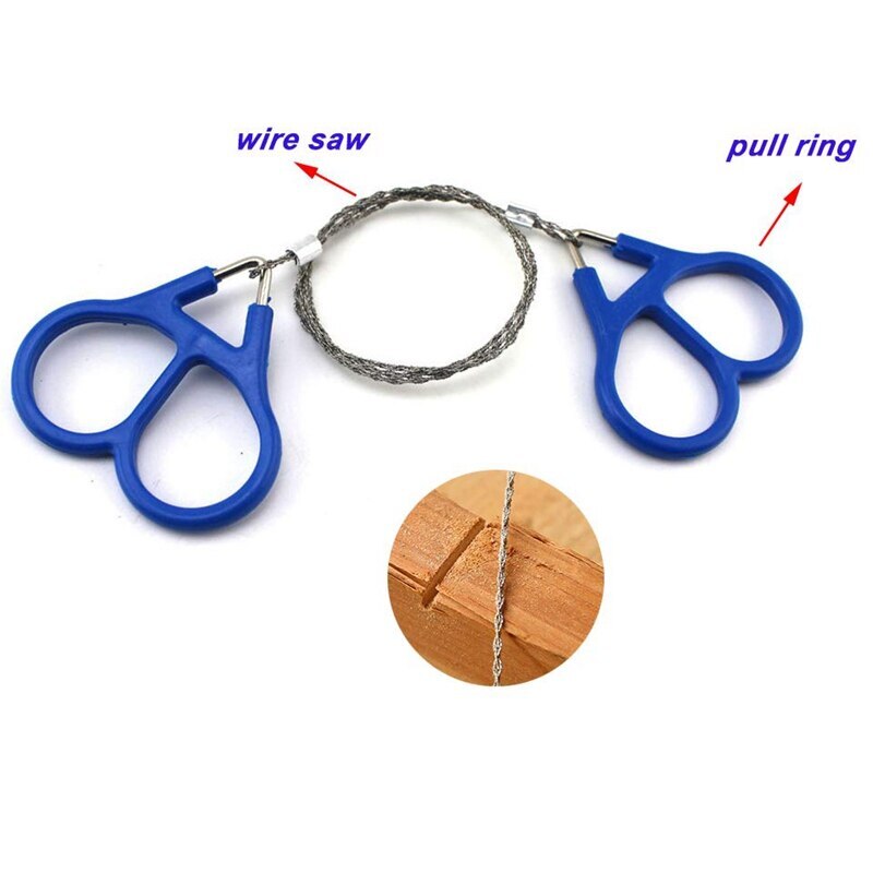 Emergency Survival Gear Outdoor Plastic Steel Ring Wire Saw