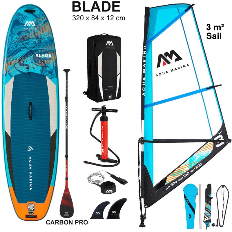 AQUA MARINA BLADE inflatable 320*84*12CM  stand up paddle board sailboard