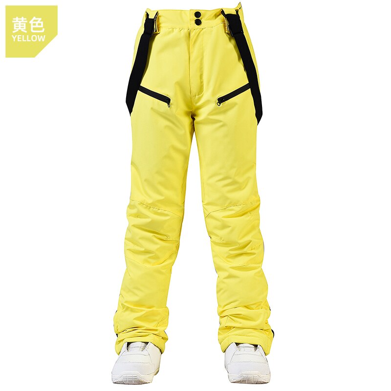 Women Windproof Waterproof Ski and Snowboarding High Quality Suspenders Pants