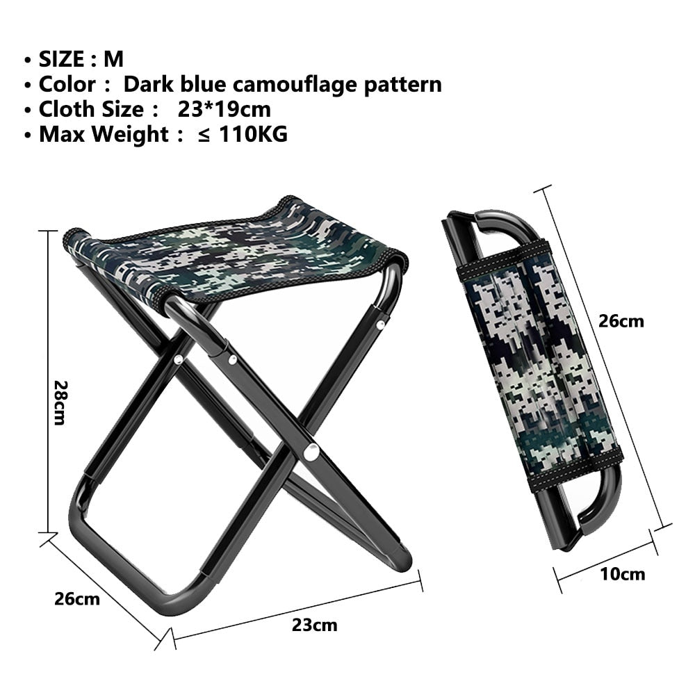 Outdoor Portable Folding Aluminum Backpackable Hiking and Camping Stool