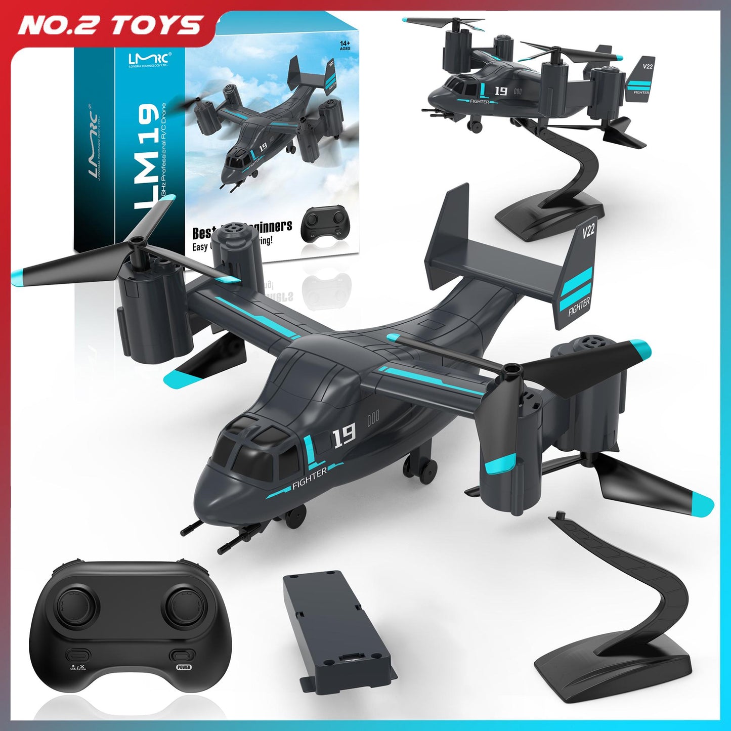 480P Remote Control V-22 Helicopter Drone Fighter Plane