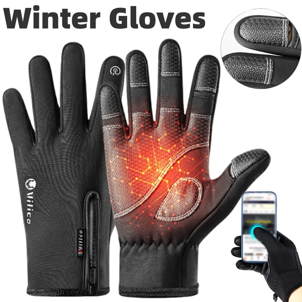 Women's and Men's Waterproof Warm Touch Screen Winter Gloves