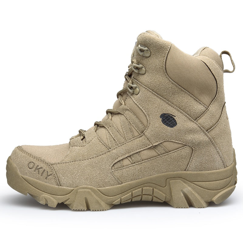 Mens Military Desert Climbing Hiking Waterproof Boots