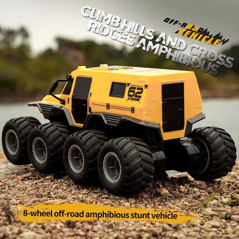 8x8 RC Off-road Amphibious Waterproof Crawler Stunt Vehicle