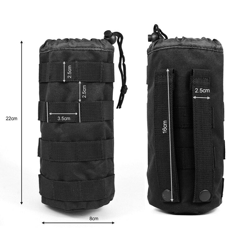 Adjustable Drawstring Tactical Water Bottle Bag