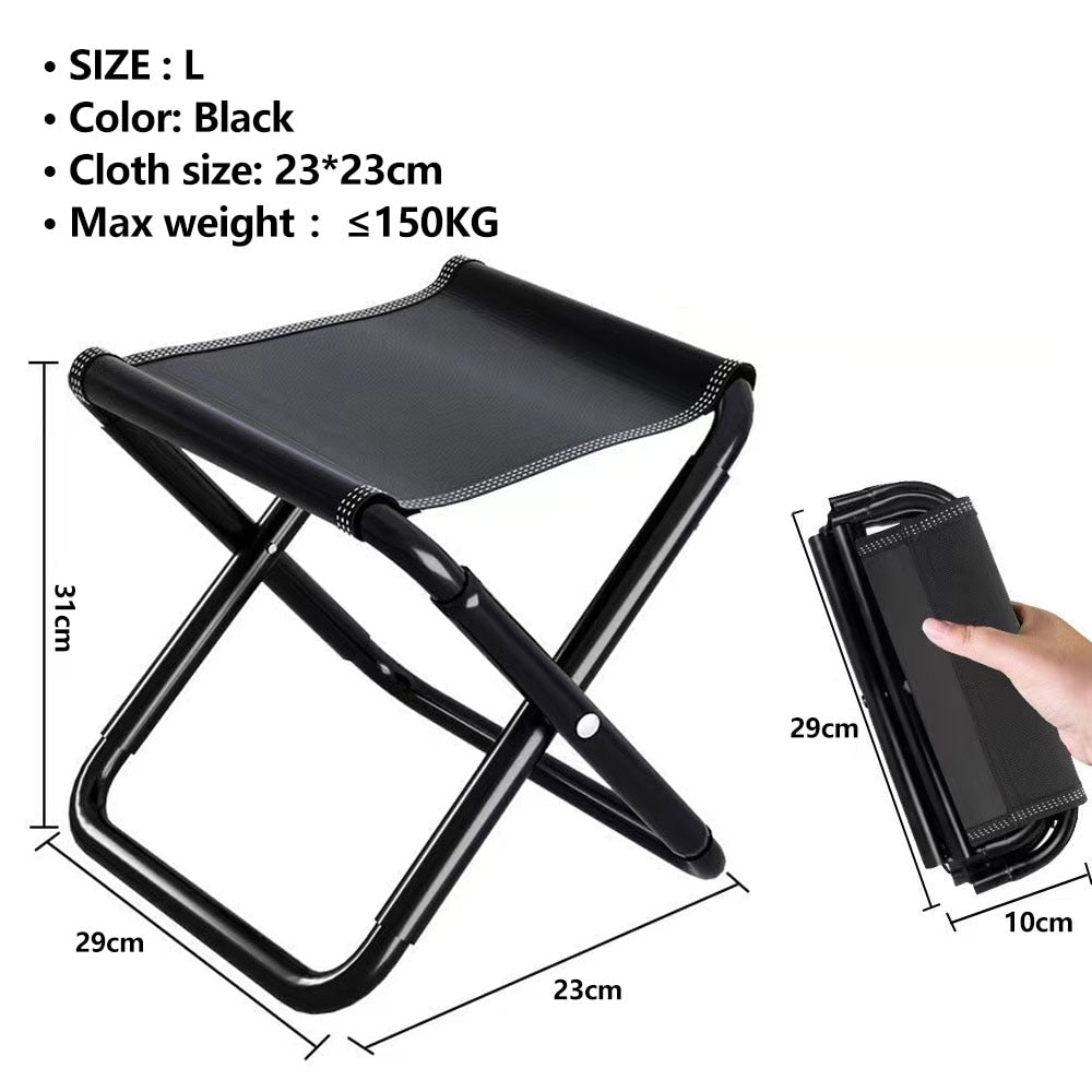 Outdoor Portable Folding Aluminum Backpackable Hiking and Camping Stool