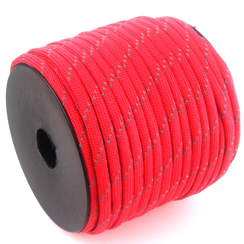 100M 7 cores 4mm Reflective Paracord Outdoor