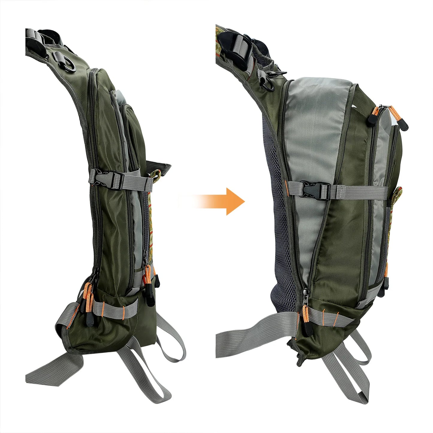 Multifunction Pockets Jacket Outdoor Quick-Dry Mesh Backpack Fly Fishing Vest