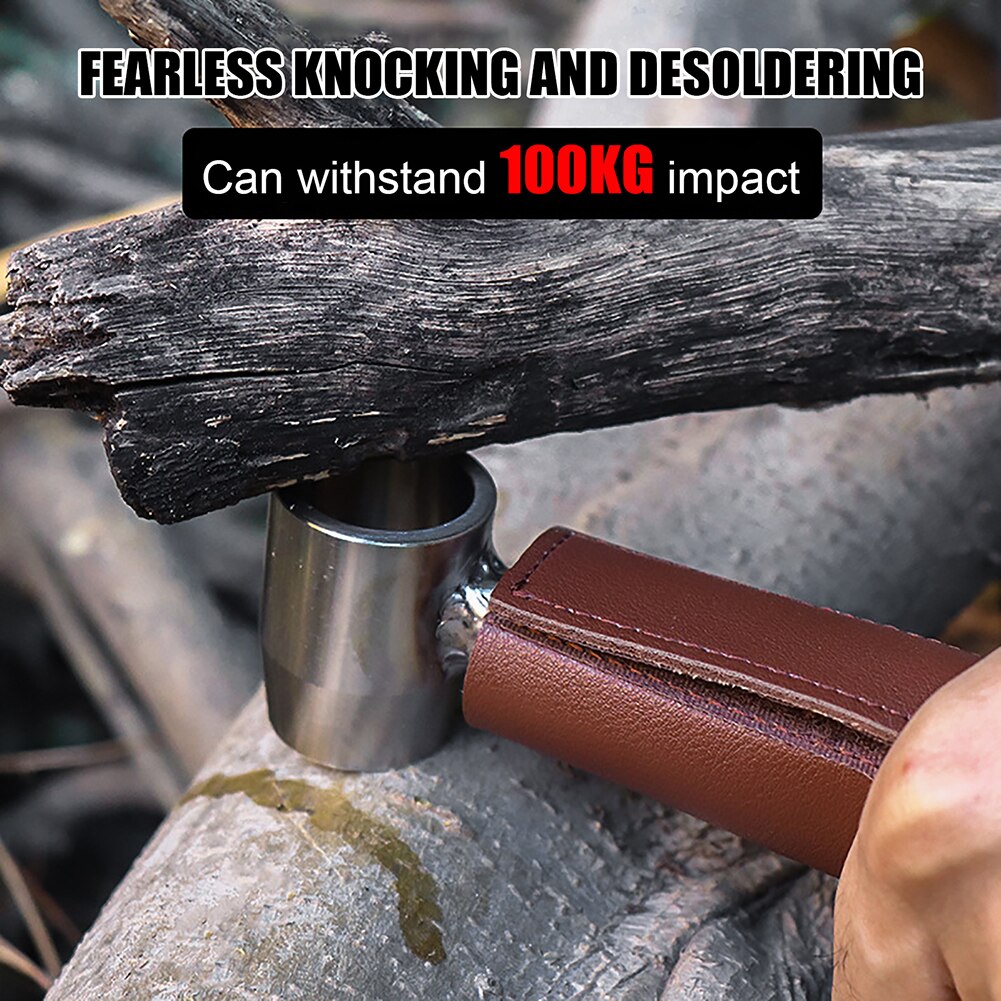 Multifunctional Hand Auger Wrench Survival Gear Wood Drill Bit with Leather Case