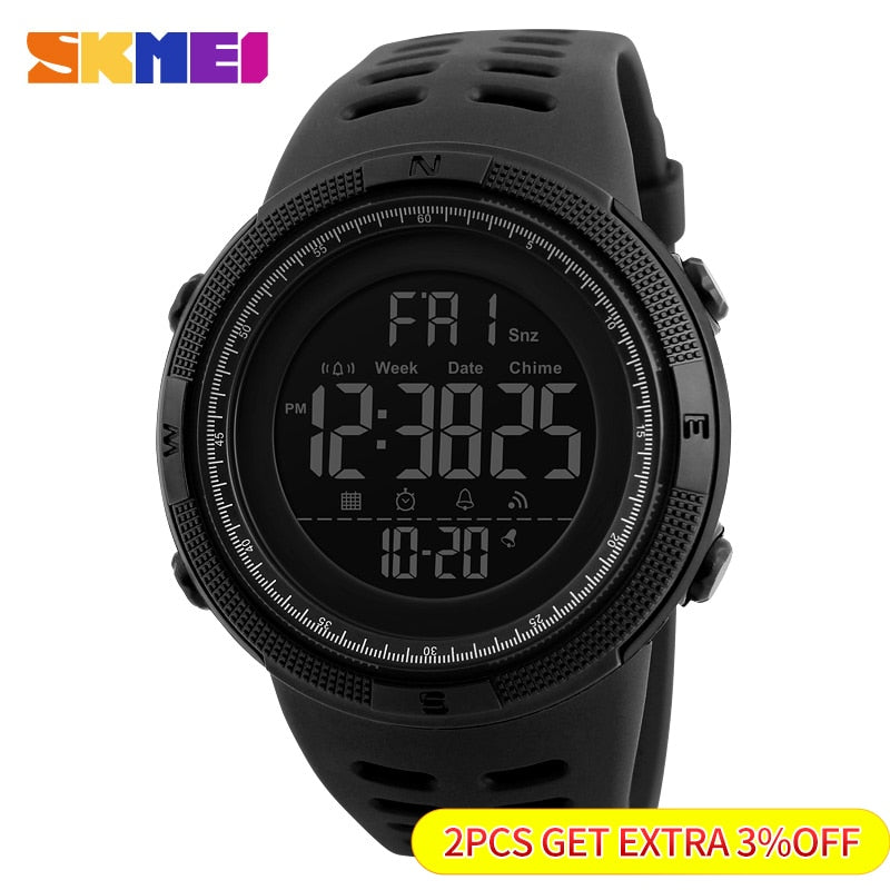 Outdoor Alarm Clock 5Bar Waterproof Multifunction Sport Watch