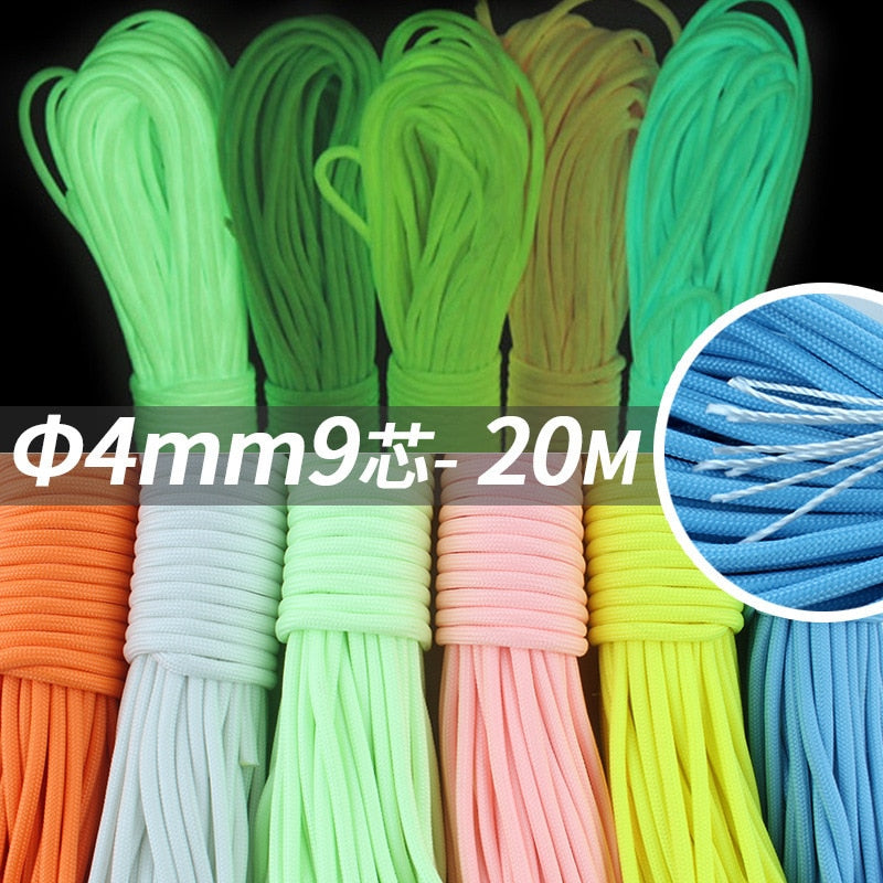 Luminous 9 Strands 4mm Nylon 550 Paracord