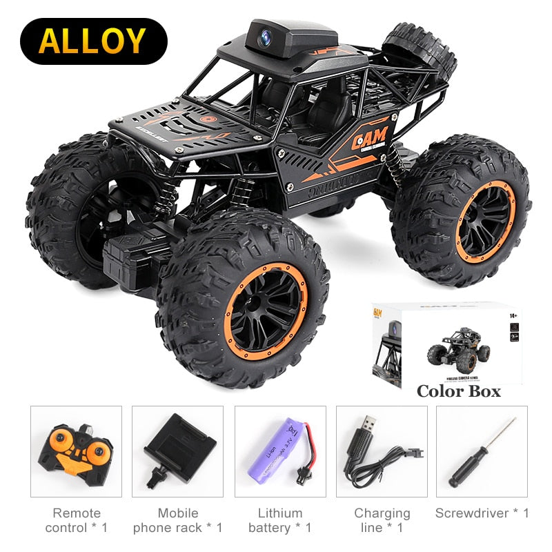 1:18 2.4G Remote Control SUV Radiocontrol Climbing Stunt Vehicle With HD 720P WIFI FPV Camera