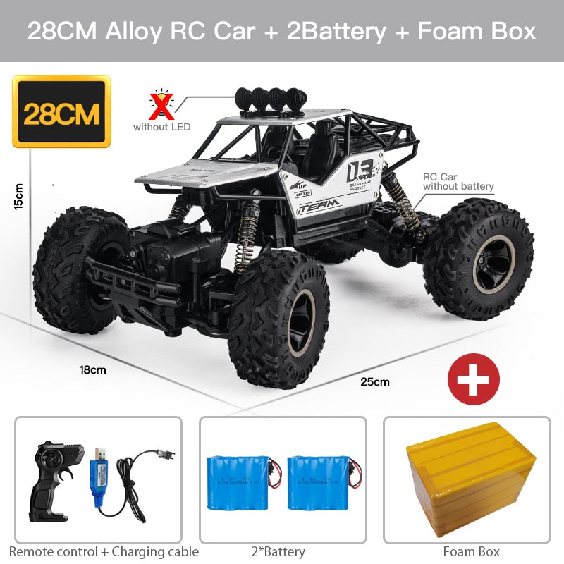 ZWN 1:16 4WD RC Car With Led Lights Radio Remote Control Cars Buggy Off-Road Control Trucks Boys Toys for Children