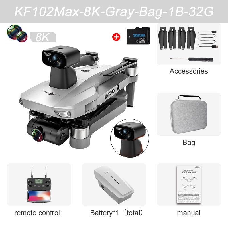 4k Profesional 8K HD Camera Anti-Shake Photography 1200M RC GPS Quadcopter Drone