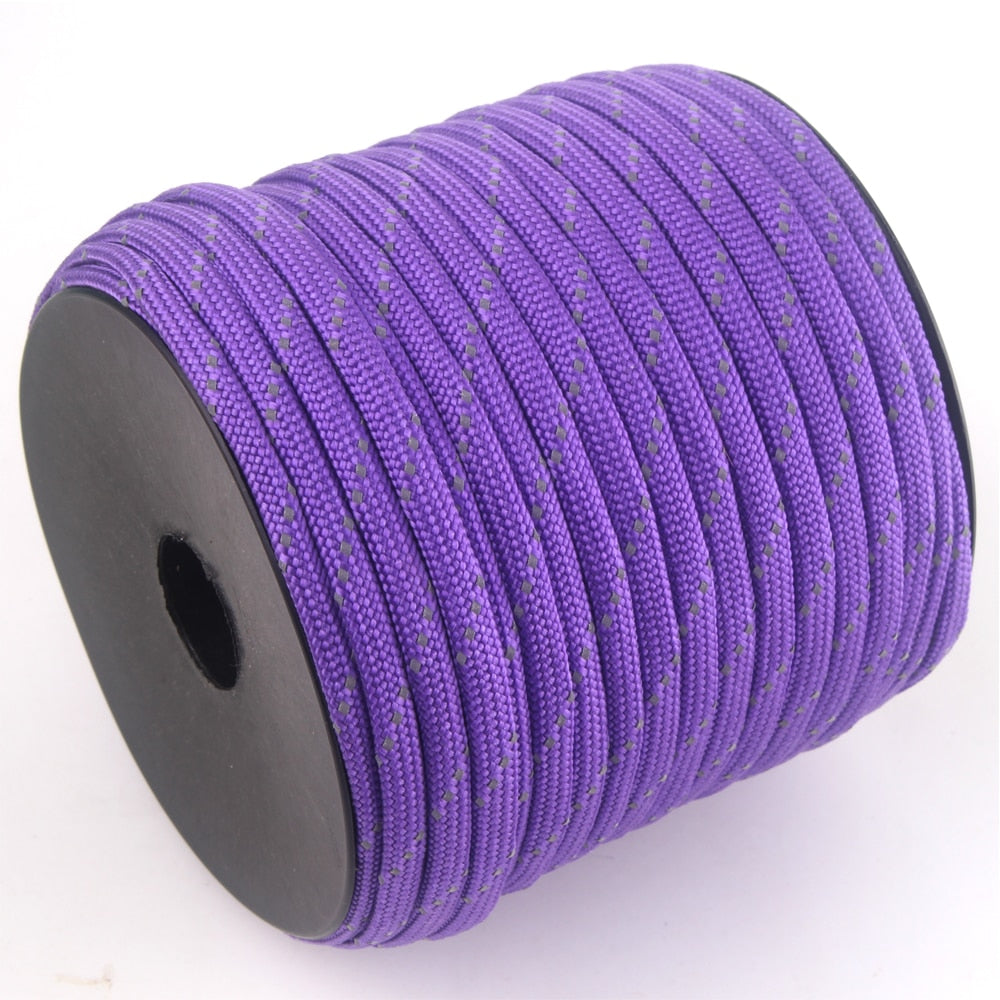 100M 7 cores 4mm Reflective Paracord Outdoor