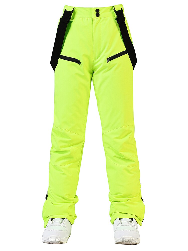 Women Windproof Waterproof Ski and Snowboarding High Quality Suspenders Pants