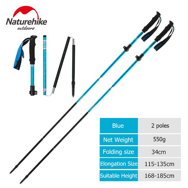 Naturehike Folding Nordic Walking HikingTrekking Poles