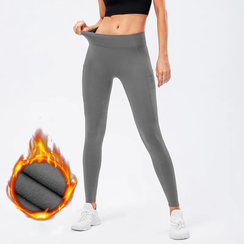 Women's Fitness Winter Stretchy Running Tights Leggings