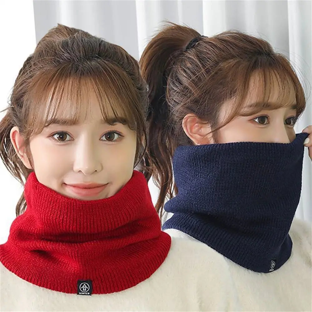 Winter Soft Knitted Face and Neck Warming Sport Scarf for Women and Men