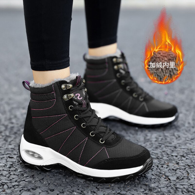 Women Waterproof High Top Hiking Boots