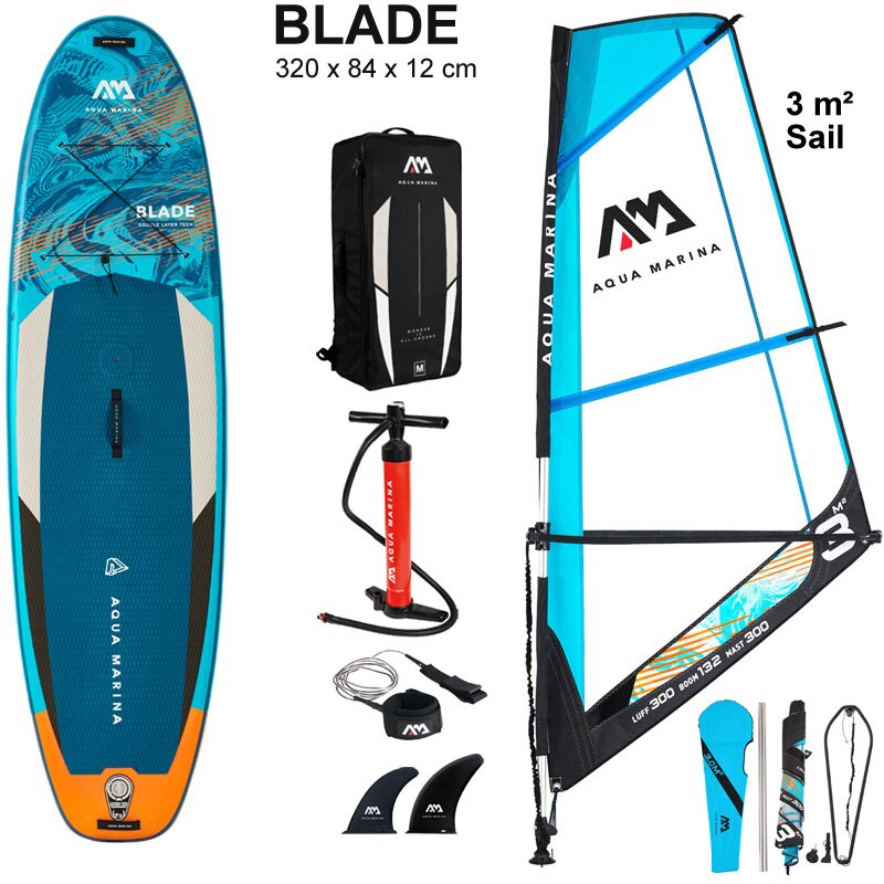 AQUA MARINA BLADE inflatable 320*84*12CM  stand up paddle board sailboard