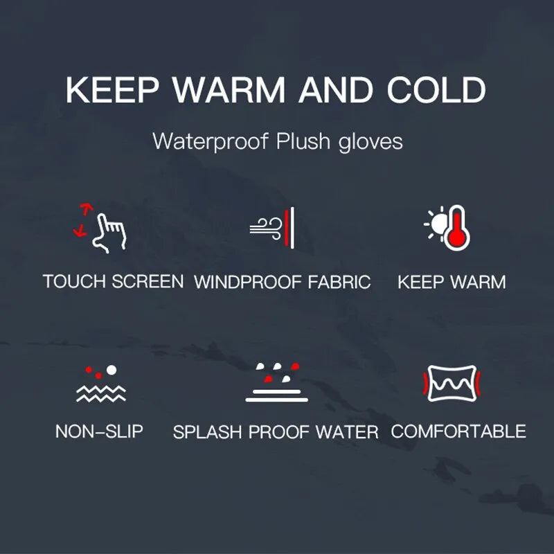 Windproof Non Slip Touchscreen Winter Fleece Gloves for Men and Women