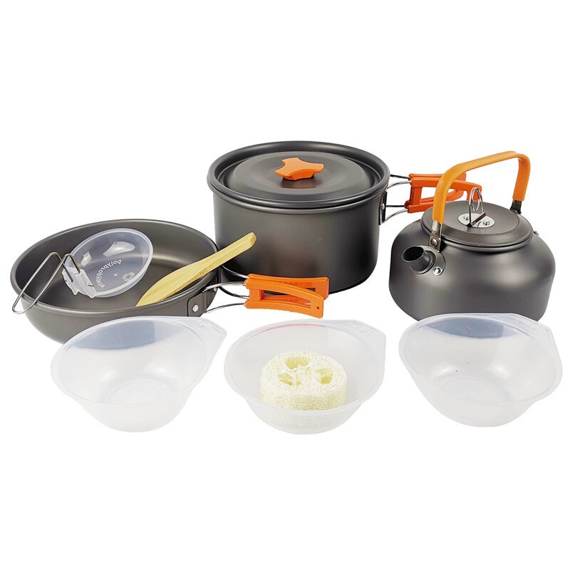 Outdoor Aluminum Camping Cookware Cooking Kit  with Hiking Picnic Tableware Equipment