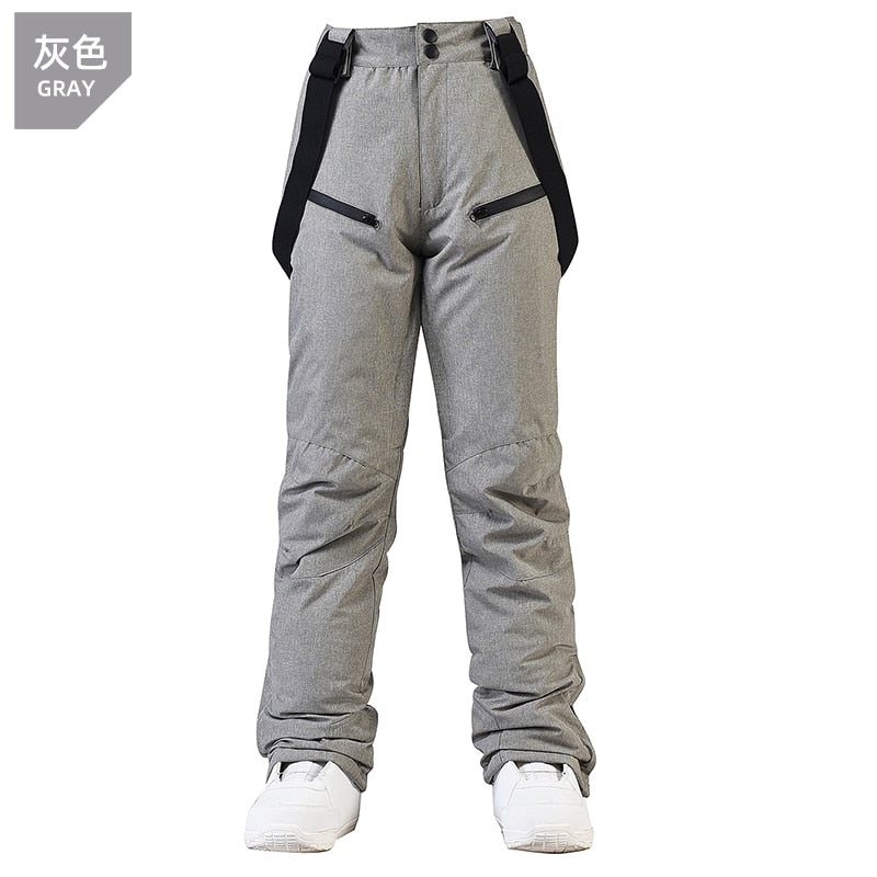 Women Windproof Waterproof Ski and Snowboarding High Quality Suspenders Pants