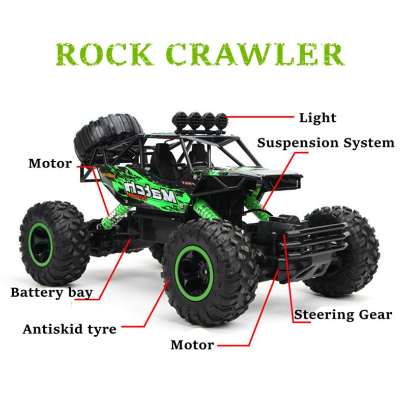 ZWN 1:12 / 1:16 4WD RC Car With Led Lights 2.4G Radio Remote Control Off Road Trucks