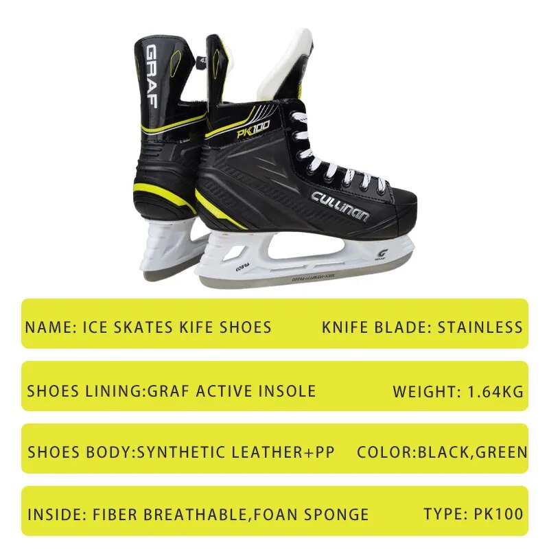 Graf Leather Knife Blade Ice Hockey Skates