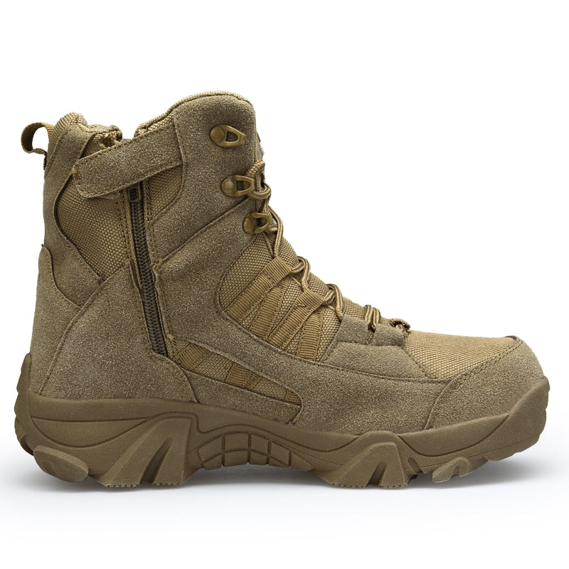 Mens Military Desert Climbing Hiking Waterproof Boots