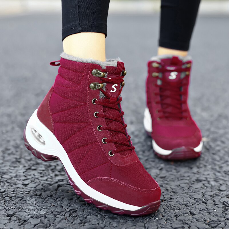 Women Waterproof High Top Hiking Boots