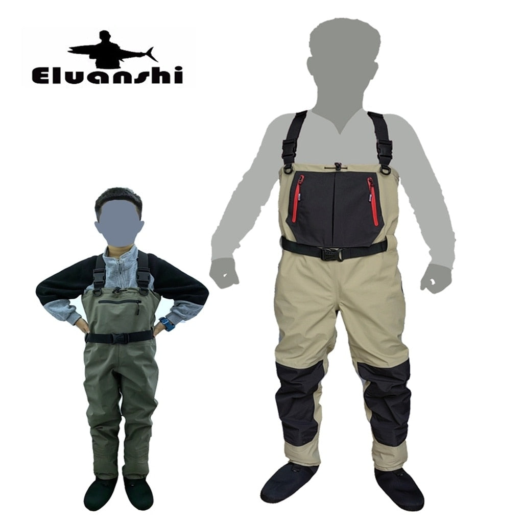 Quick-dry Waterproof Breathable Fly Fishing Children to Adults Neoprene Waders