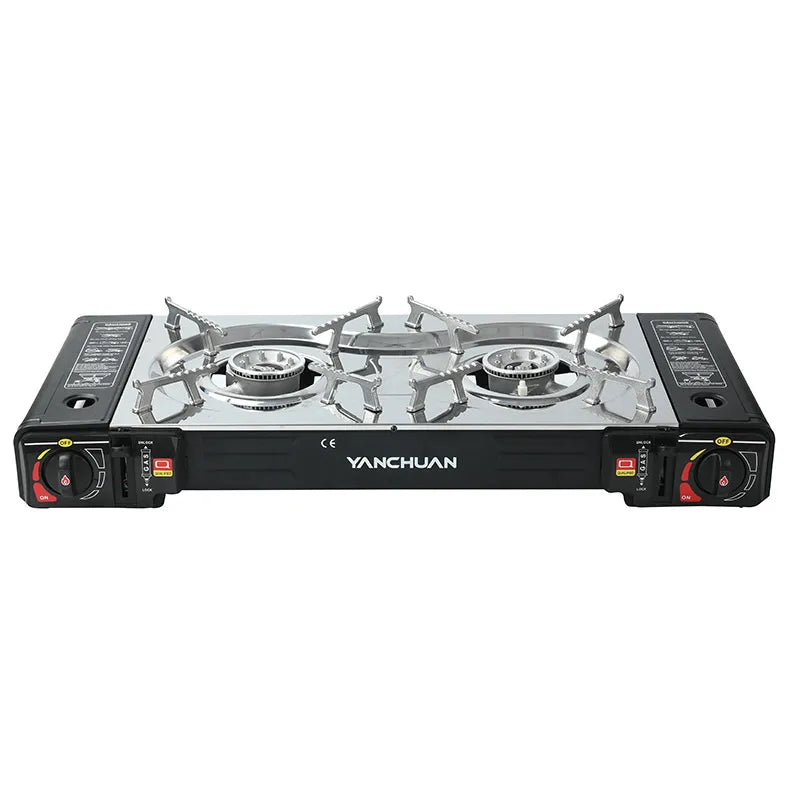 Outdoor Portable  Dual Burner Gas Camping Picnic Stove