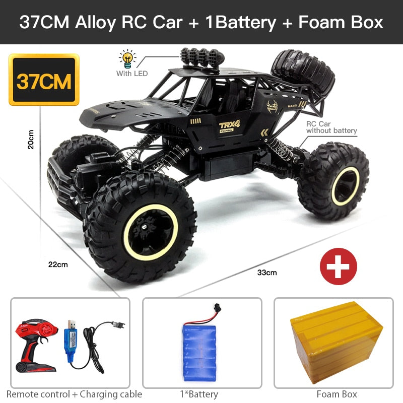 ZWN 1:12 / 1:16 4WD RC Car With Led Lights 2.4G Radio Remote Control Off Road Trucks