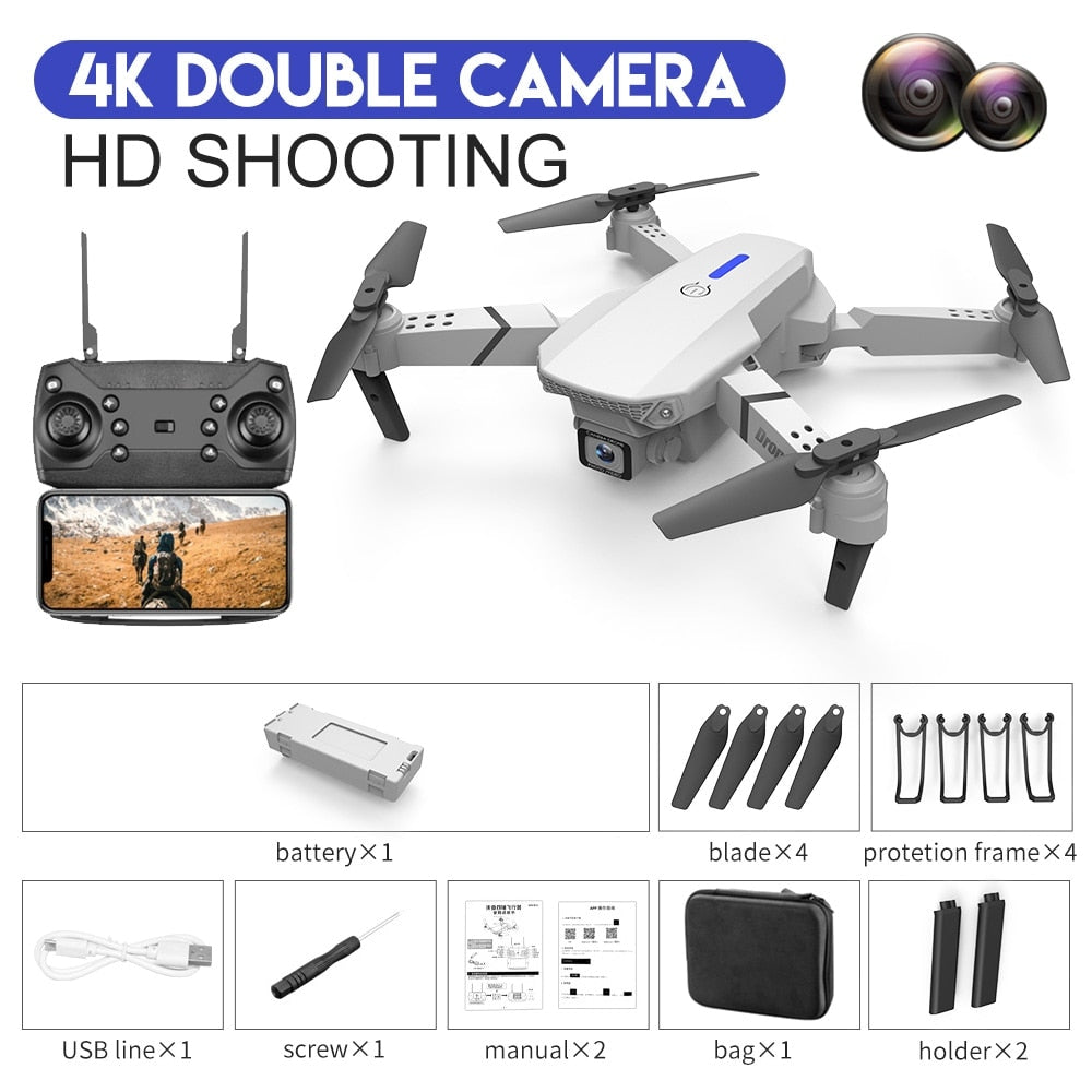 E88Pro  Professional RC Drone 4K 1080P Wide Angle HD Camera Foldable RC Quadcopter