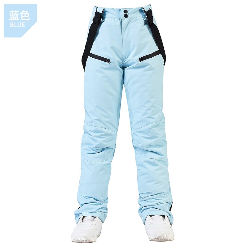 Women Windproof Waterproof Ski and Snowboarding High Quality Suspenders Pants