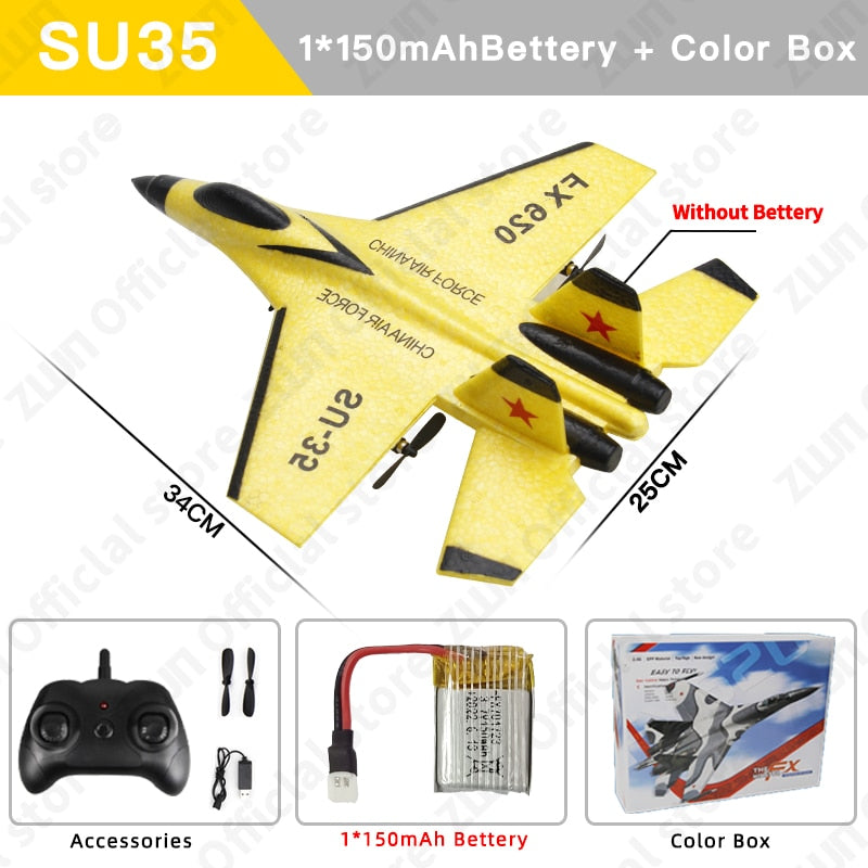 SU35 2.4G With LED Lights Aircraft Remote Control Flying Model