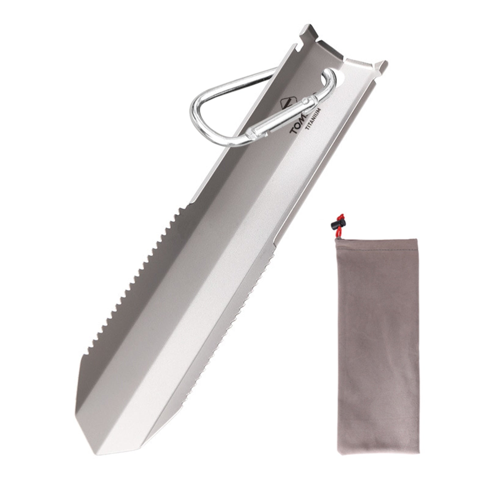 TOMSHOO Titanium Serrated Camping Trowel - youroutdoorlivingshop