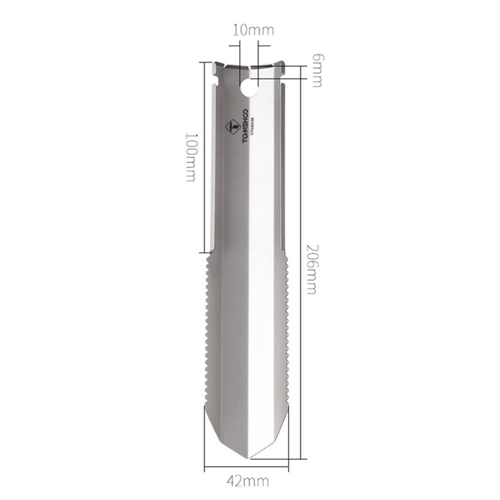 TOMSHOO Titanium Serrated Camping Trowel - youroutdoorlivingshop