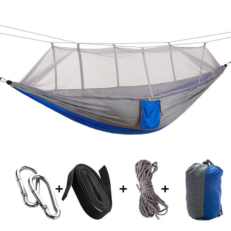 High Strength 1-2 Person Portable Outdoor Camping Hammock with Mosquito - youroutdoorlivingshop