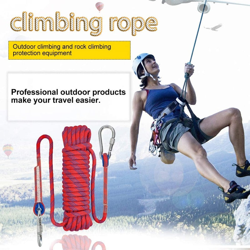 10m 20m 10/12mm Diameter High Strength Rock Climbing Rope - youroutdoorlivingshop