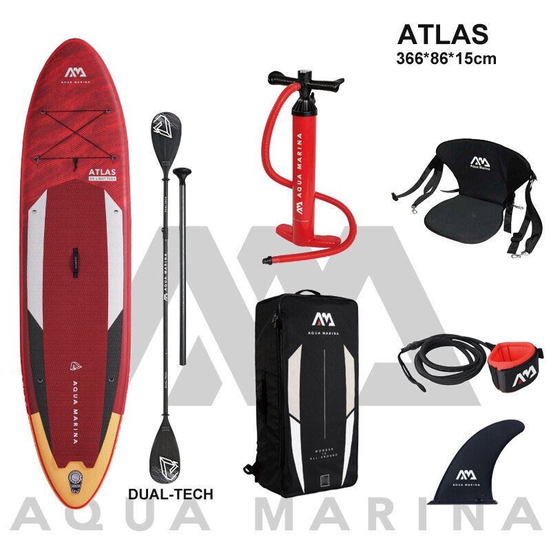 AQUA MARINA 366*86*15cm inflatable surfboard with stand up paddle - youroutdoorlivingshop