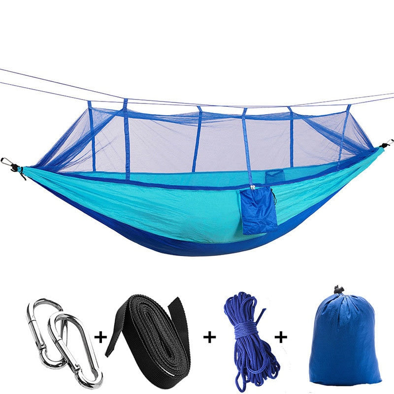 High Strength 1-2 Person Portable Outdoor Camping Hammock with Mosquito - youroutdoorlivingshop